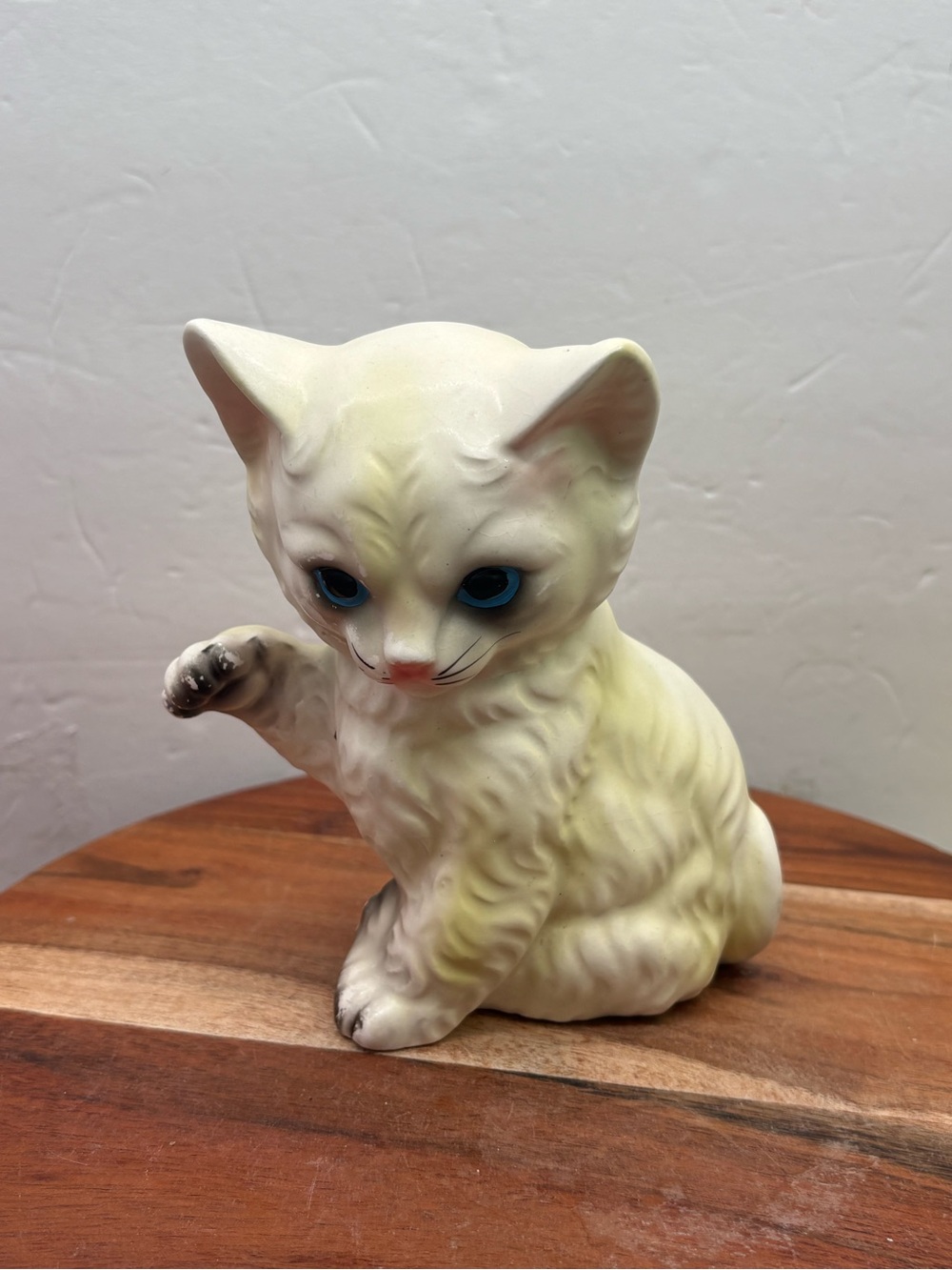 Vintage white cat figurine